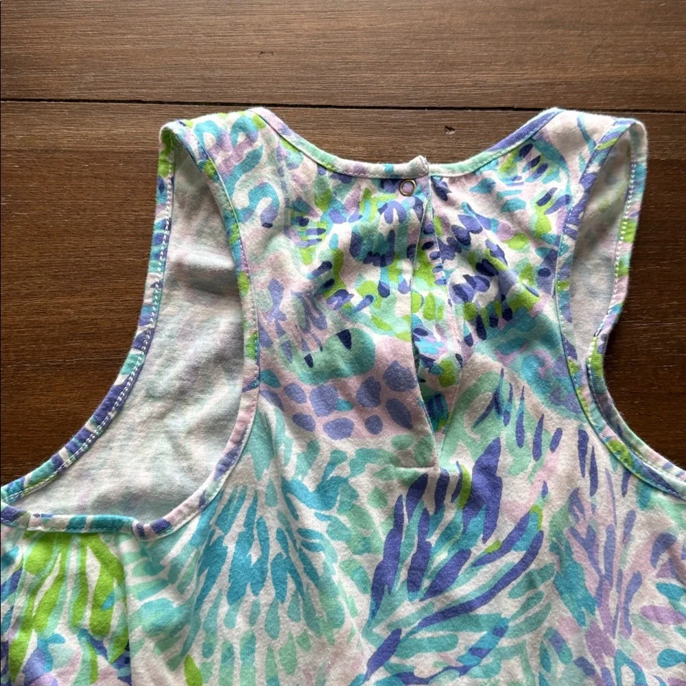 Size L (8-10) Lilly Pulitzer Girls Sleeveless Vala Jumpsuit Shell Of A Party
